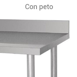 Catálogo Mesa acero inox con peto - Pepebar